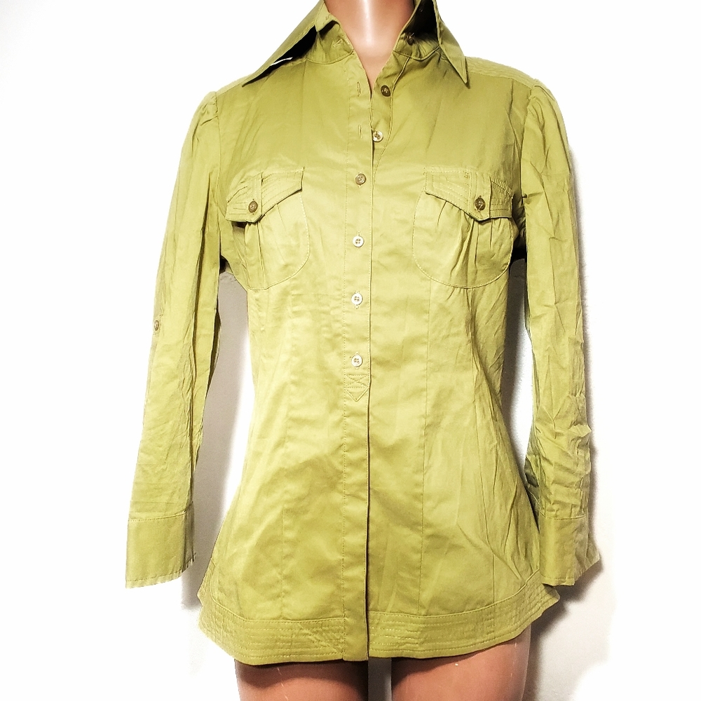 NEW Bebe Long Sleeve Button Down Blouse